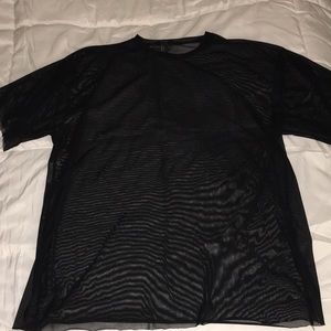 Black Mesh Tee